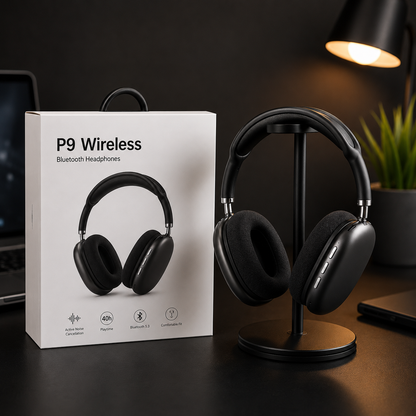 P9 Wireless Bluetooth Headphones – Deep Bass, Noise Isolation, Built-in Mic